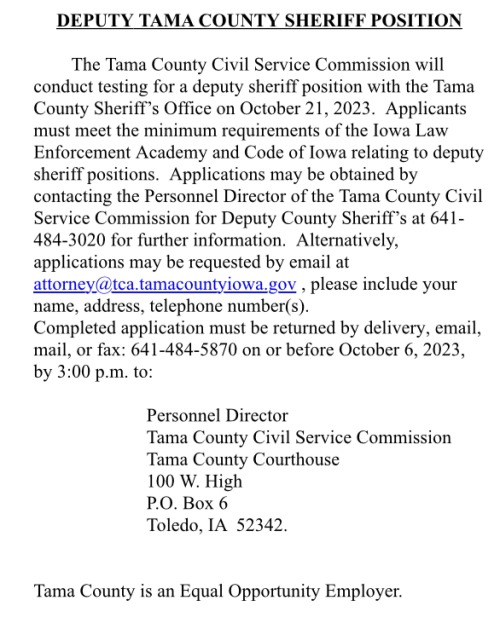Deputy Sheriff Job Announcement